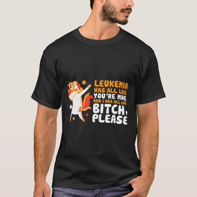 You're Mine Please Unicorn Leukaemia Awareness Gif T-Shirt (Front)