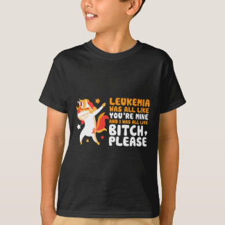 You're Mine Please Unicorn Leukaemia Awareness Gif T-Shirt