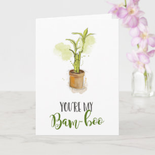 you're my bamboo wedding anniversary card