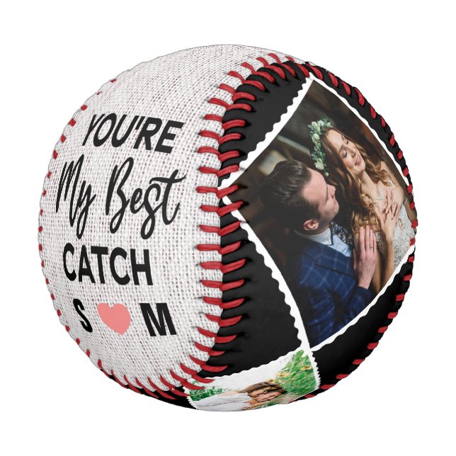 You're My Best Catch Couples 4 Photos Baseball (Angled)
