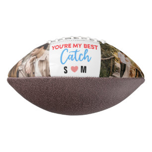 You're My Best Catch Custom 2 Photo Couple Names American Football