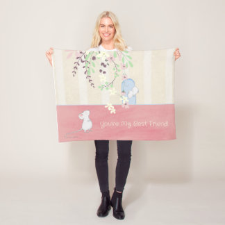 You're My Best Friend White Mice Custom Fleece Blanket