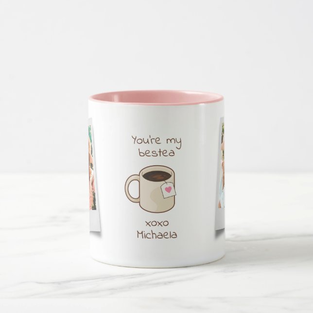 You're My Bestea 2-Photo Best Friend Gift Mug (Center)