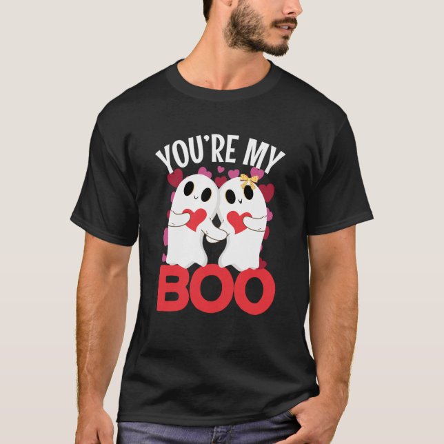You're My Boo Ghost with heart for Valentine's Day T-Shirt (Front)
