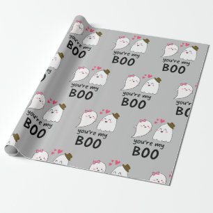 You're my Boo Halloween Ghost Kawaii Cute Wrapping Paper