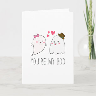 You're my Boo Halloween Kawaii Ghost Cute Card