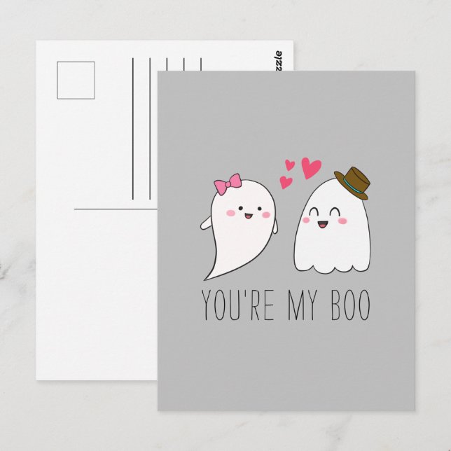 You're my Boo Halloween Kawaii Ghost Cute  Postcard (Front/Back)
