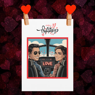 You're my Co-Pilot for Life,Valentine's Day Holiday Card