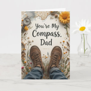 Youre My Compass Dad Hiking Fathers Day Card