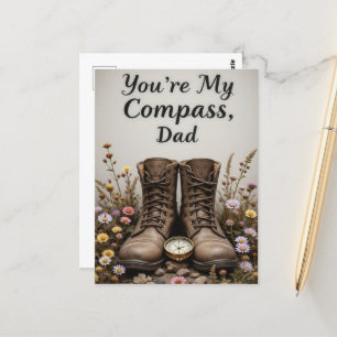 Youre My Compass Dad Nature Trail Fathers Day Postcard