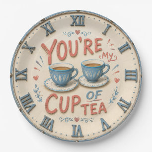 You're My Cup of Tea Kitchen Cozy Cottage Gift Paper Plate