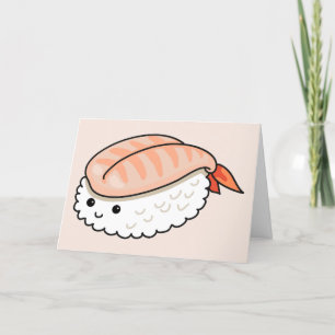You're my ebi-thing sushi pun thank you card