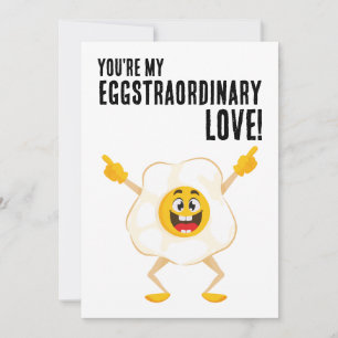 You're my Eggstraordinary Love Eggs Anniversary Holiday Card