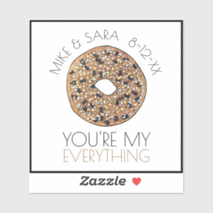 You're My Everything Bagel Foodie Wedding Favour