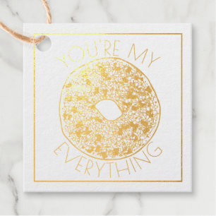 You're My Everything Bagel Foodie Wedding Favour Tags