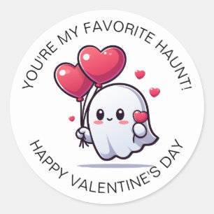You're My Favorite Haunt Valentine's Day Classic Round Sticker