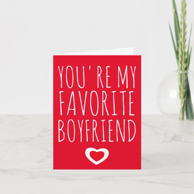 You're My Favourite Boyfriend Thank You Card (Front)