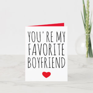 You're My Favourite Boyfriend Valentine's Day Thank You Card