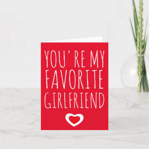 You're My Favourite Girlfriend  Thank You Card