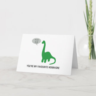 You're My Favourite Herbivore Greetings Card VEGAN