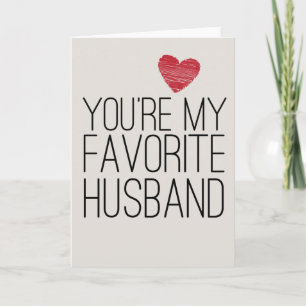 You're My Favourite Husband Funny Love Card