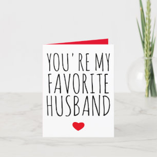 You're My Favourite Husband Funny Valentine's Day Thank You Card