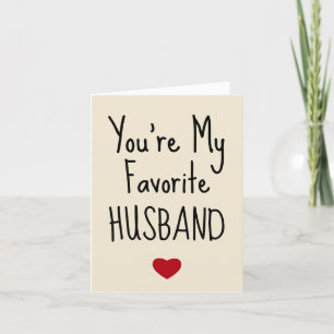 You're My Favourite Husband Funny Vday - Valentine Holiday Card