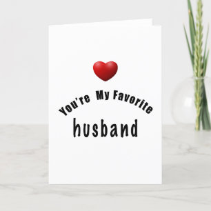 Youre My Favourite Husband Thank You Card