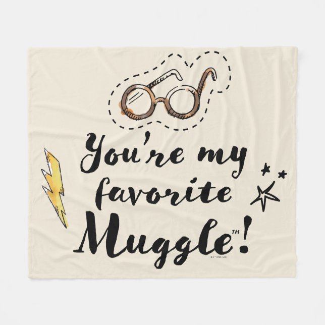 You're My Favourite Muggle™ Fleece Blanket (Front (Horizontal))