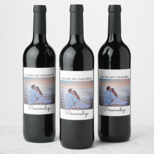 You're My Favourite Personalised Wine Bottle Label