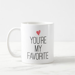 You're My Favourite Quote Heart Valentine's Day Coffee Mug