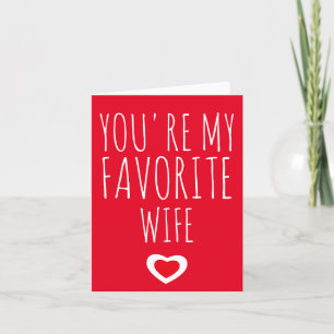 You're My Favourite Wife Thank You Card