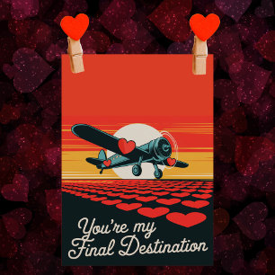 Youre my Final Destination,Vintage Valentine's Day Holiday Card