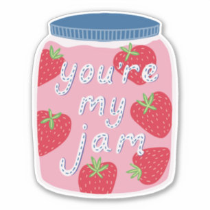 You're My Jam Strawberry Jam Heart Valentine