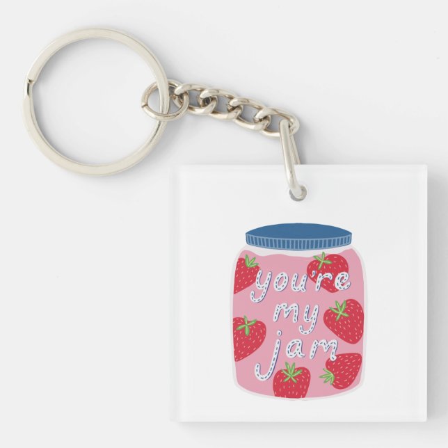 You're My Jam Valentines Day Key Ring (Front)