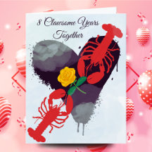 You're My Lobster – Funny 8 Year Anniversary Card