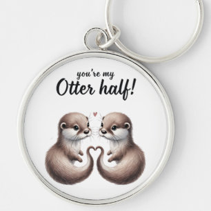 You're My Otter Half Keychain" Key Ring
