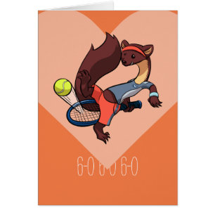 You're My Perfect Match Tennis Pine Marten Cartoon