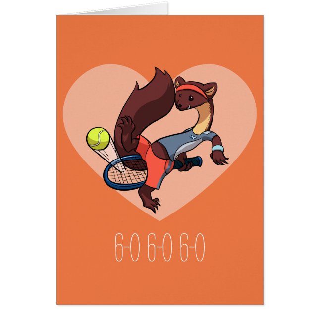 You're My Perfect Match Tennis Pine Marten Cartoon (Front)