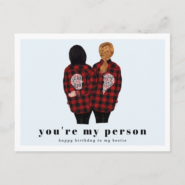 You're My Person | Best Friend Birthday Postcard (Front)