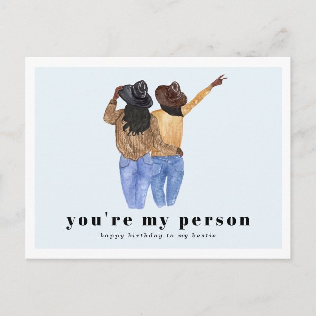 You're My Person | Best Friend Birthday Postcard (Front)