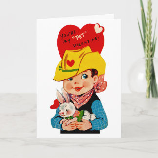 You're My "Pet" Valentine Cowboy Holiday Card