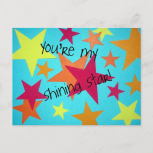 You're my shining star! postcard