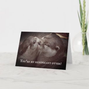 You're my significant otter funny valentine retro holiday card