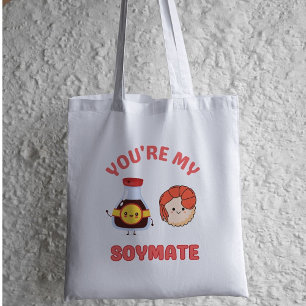 You're My Soymate – Cute Soy Sauce Love Tote Bag