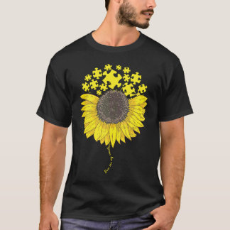 You're My Sunshine Autism Puzzle Sunflower Autism  T-Shirt