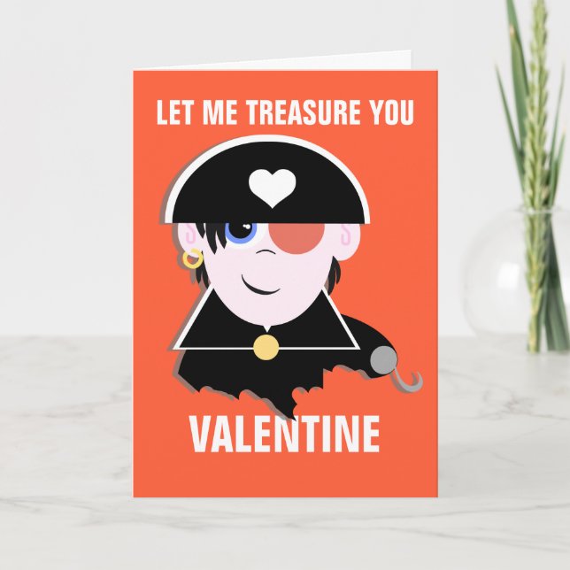You're My Treasure Valentine Holiday Card (Front)