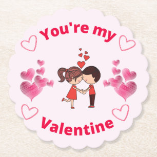 You're my Valentine Paper Coaster