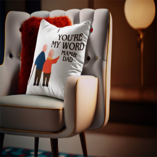 You're My World Mam & Dad – Heartfelt Family Love  Cushion