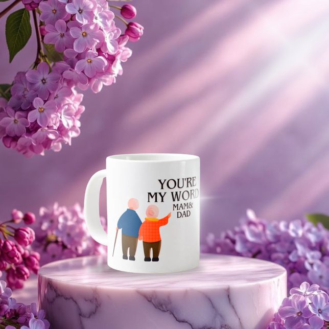 You're My World Mam & Dad – Heartfelt Family Love  Large Coffee Mug (Creator Uploaded)